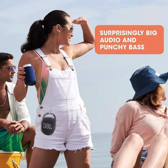 Alt view image 2 of 7 - Clip 4 - Portable Mini Bluetooth Speaker Big Audio and Punchy bass Integrated Carabiner IP67 Waterproof and dustproof 10 Hours of Playtime Speaker for Home Outdoor and Travel - (Squad)