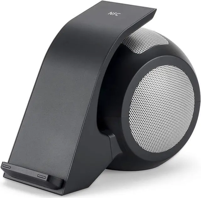 Alt view image 2 of 7 - CENSHI WN1 Premium Bluetooth Speakers and Fast Wireless Charger, Docking Station with Built in Mic Handsfree Call, for iPhone and Samsung Etc Qi Phone - Black