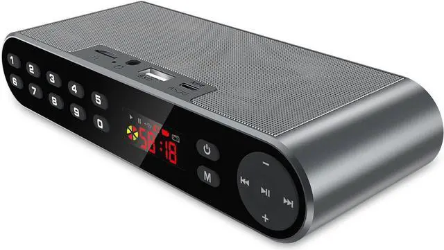 Alt view image 2 of 7 - Antimi Bluetooth/FM Radio/MP3 Player Portable Wireless Speaker (Black)