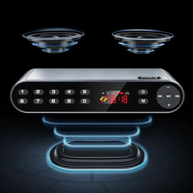 Alt view image 3 of 7 - Antimi Bluetooth/FM Radio/MP3 Player Portable Wireless Speaker (Black)