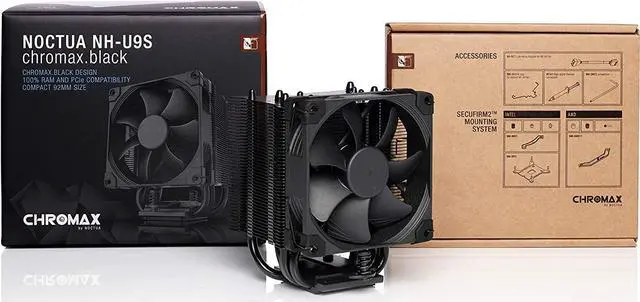 Alt view image 4 of 6 - NH-U9S chromax.Black 92mm Single-Tower CPU Cooler (Black)