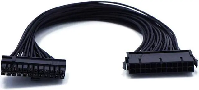 Alt view image 2 of 6 - ATX 24 Pin Motherboard Power Extension Cable 12.6 Inches / 32cm Internal PC PSU ATX 24 Pin Male to 24 Pin Female Extension Power Cable