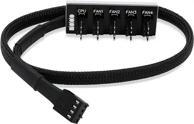 Alt view image 2 of 7 - 4-Pin PWM PC Fan Hub Power Supply Cable 1 to 5 Way Splitter PC Motherboard Case Fan Power Extension Cable Cord for ATX Computer Case 4-Pin and 3-Pin Cooling Fans