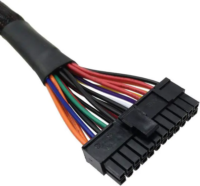 Alt view image 2 of 6 - COMeap 18 Pin + 10 Pin to 24 Pin ATX PSU Power Adapter Sleeved Cable for Corsair RMX RMi SF HX Series Power Supply 24.8-inch(63cm)