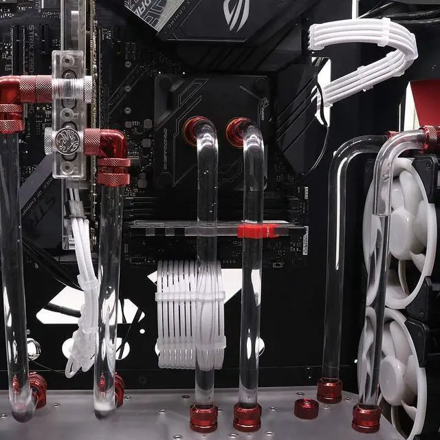 Alt view image 5 of 7 - 16AWG Power Supply Cable Kit 30cm mod Sleeve Extension Sleeved Custom mod for PSU to Motherboard PC Power Supply Cable (White)