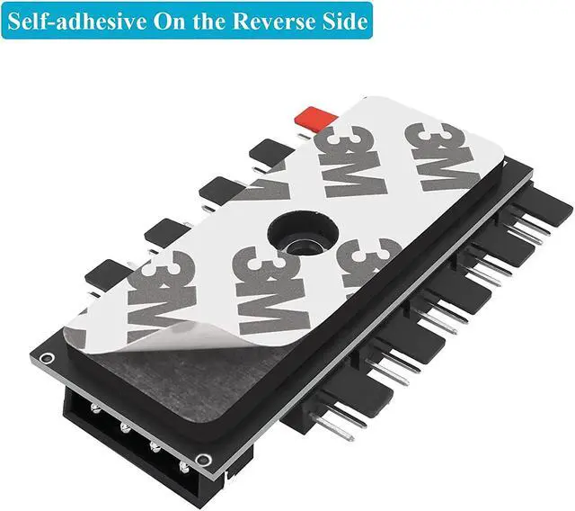 Alt view image 5 of 6 - Fancasee 4-Pin PWM Fan Power Supply Cable 1 to 10 Way Splitter Hub 4 Pin Molex Powered PC Case Motherboard Fan Power Extension Cable Cord for ATX Computer Case 4-Pin and 3-Pin Cooling Fans