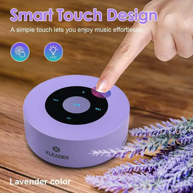 Alt view image 2 of 7 - Bluetooth Speaker SoundAngel Lavender Color Auto Pairing Pocket Speaker with Portable Waterproof Case 3D Sound Mic TF Card Aux for Kitchen Bedroom Yoga Girl Women Gift Purple