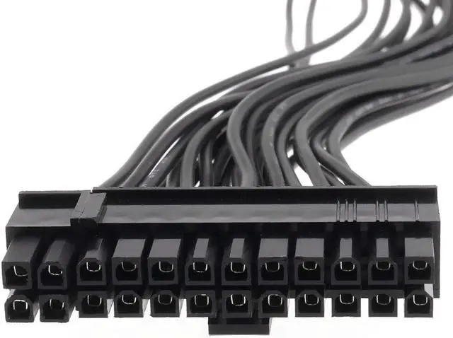 Alt view image 4 of 6 - ATX 24 Pin Extension Cable Lead 24 Pin Male to 24 Pin Female ATX Power Supply PSU Extension Cable Extender for Motherboard 32cm/12.6Inch