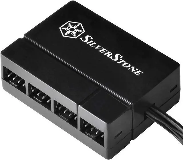 Main image of SilverStone Technology Silverstone 8-Port PWM Fan Hub/Splitter for 4-Pin & 3-Pin Fans* in Black SST-CPF04-USA (Newest Version)