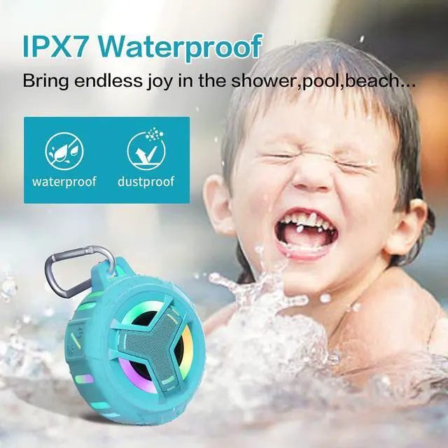 Alt view image 3 of 7 - EBODA Bluetooth Shower Speaker, IPX7 Waterproof Portable Wireless Small Speakers, Floating, 24H Playtime for Home, Beach, Pool, Kayak, Hiking, Boat Accessories, Gifts for Boys, Girls
