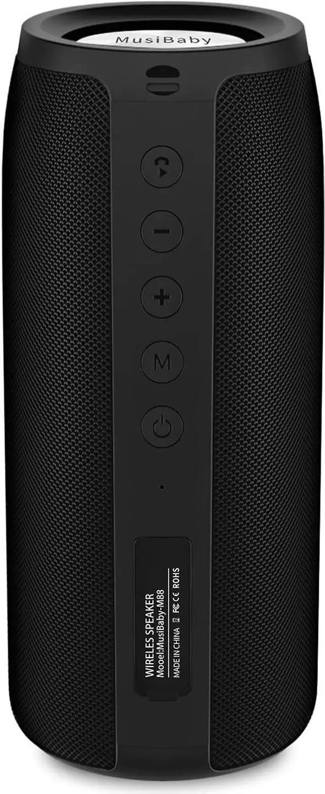 Main image of Bluetooth Speaker,MusiBaby M88 Speaker,Speakers Bluetooth Wireless,Dual Pairing, Bluetooth 5.0,Loud Stereo Sound,Booming Bass,30H Playtime for Home& Outdoor Party,Beach,Portable Speaker,Gifts(Black)