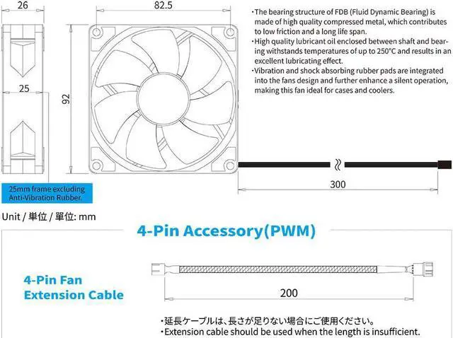Alt view image 6 of 6 - Scythe Kaze Flex 92mm Fan, PWM 300-2300RPM, Quiet Case/CPU Cooler Fan, Single Pack