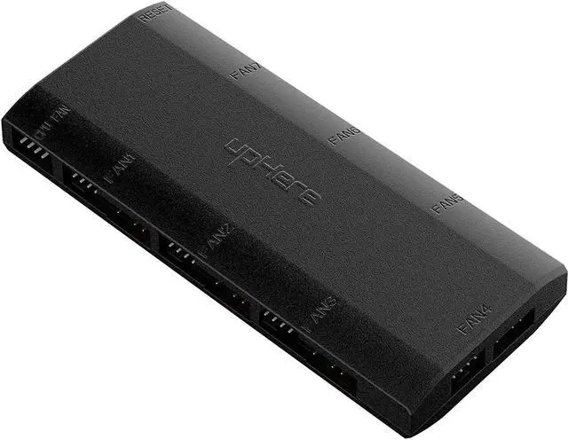 Main image of upHere 7-Port 4PIN SATA PWM 5V 3PIN ADDRESSABLE RGB Fan Hub/Splitter for 4-Pin & 3-Pin Case Fans in Black-P7PRGB