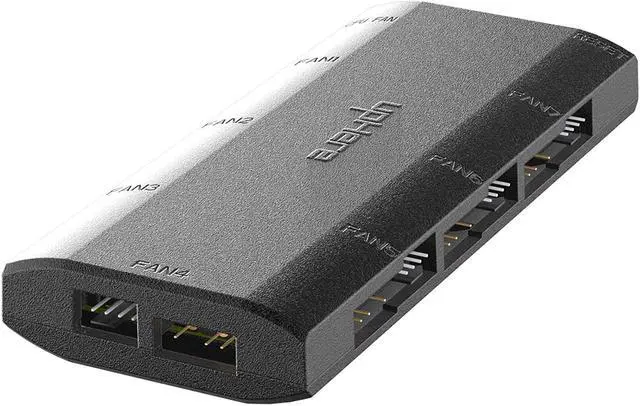 Alt view image 3 of 7 - upHere 7-Port 4PIN SATA PWM 5V 3PIN ADDRESSABLE RGB Fan Hub/Splitter for 4-Pin & 3-Pin Case Fans in Black-P7PRGB
