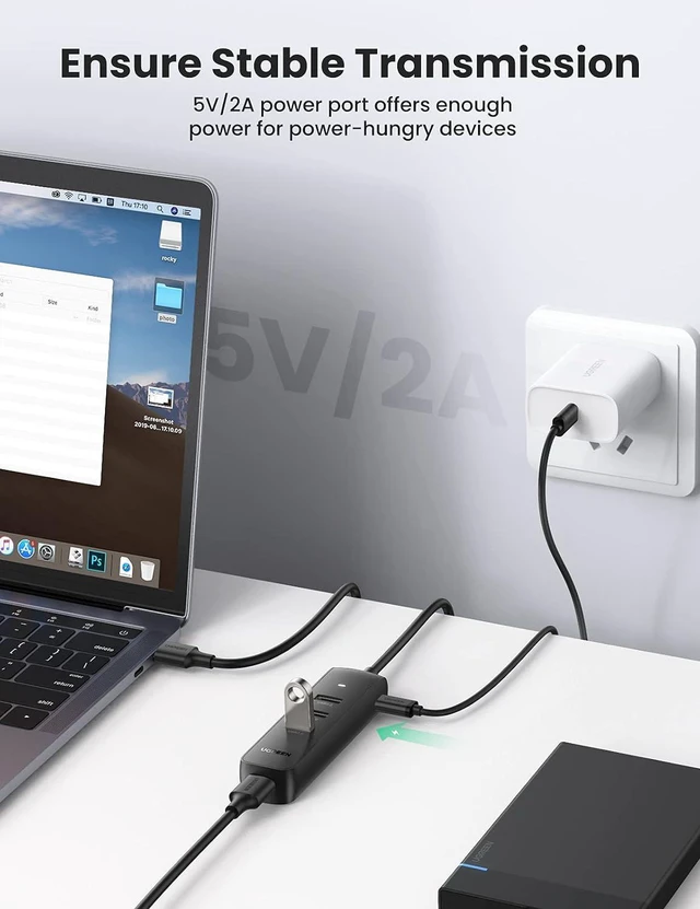 Alt view image 7 of 7 - UGREEN USB-A Hub 4 USB-A for PC, Laptop and More