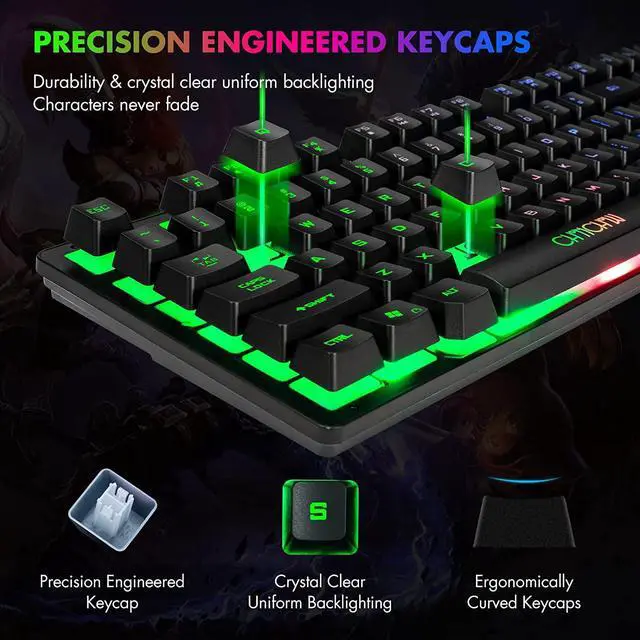 Alt view image 3 of 7 - RGB Compact Gaming Keyboard USB Wired 87 Keys Gaming Keyboard LED Rainbow Backlit Tenkeyless Gaming Keyboard TKL Keyboard Gaming RGB Keyboard for Laptop Ps4 PC Computer Game and Work