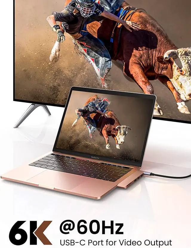 Alt view image 5 of 7 - UGREEN USB C Hub for MacBook Aluminum Type C Adapter with 3 USB 3.0 100W USB C Power Delivery Micro SD SD Card Reader Compatible for MacBook Pro Air M1 2020 2019 2018 2017, Gold