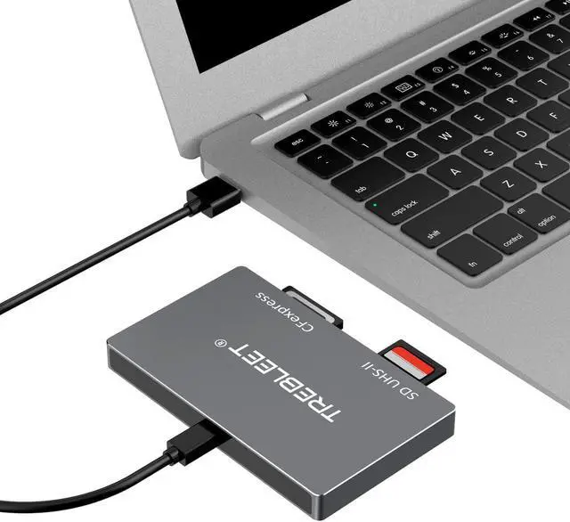 Alt view image 2 of 4 - Dual-Slot CFexpress Type B and SD 4.0 UHS-II Card Reader USB 3.2 Gen 2 10Gbps, Compatible for Thunderbolt 3 USB3.1 and USB 3.0,Support Windows/Mac OS