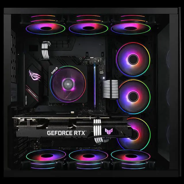 Alt view image 5 of 7 - EZDIY-FAB Moonlight 120mm RGB PWM Case Fan with RGB PWM Fan Hub,5V Motherboard Sync,ARGB Computer Fan,Multiple Light Modes-5 Pack