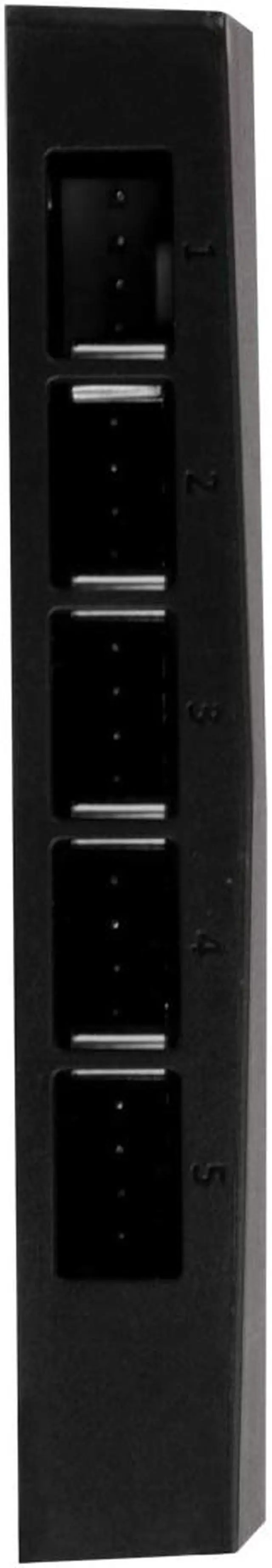 Alt view image 4 of 7 - Case Fan Hub - 10-fold PWM Fan Distributor with SATA Power - Black