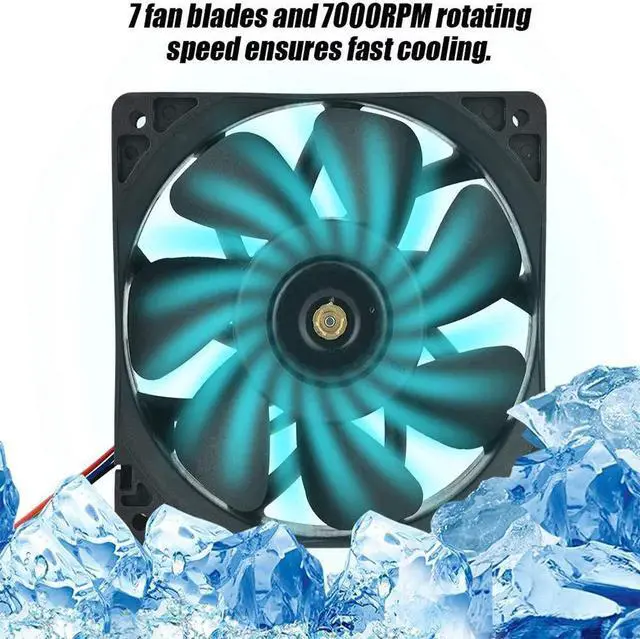 Alt view image 5 of 7 - Dual Ball Bearings High Speed Durable 4 Pin DC 12V 5A 7000 RPM Cooling Fan Brushless Replacement Case Fan for Antminer Bitmain S7 S9 D3 L3 E9 T9 etc All BTC Miner Server (5A 7000RPM)