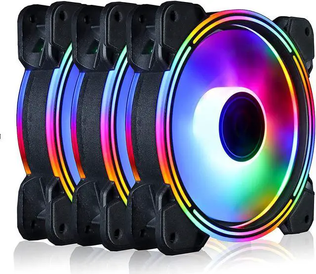 Main image of Conisy Rainbow Series 120mm Case Fan for Computer Case, Super Silent Efficient RGB LED PC Cooling Fan - 3 Pcs (Multicolor)