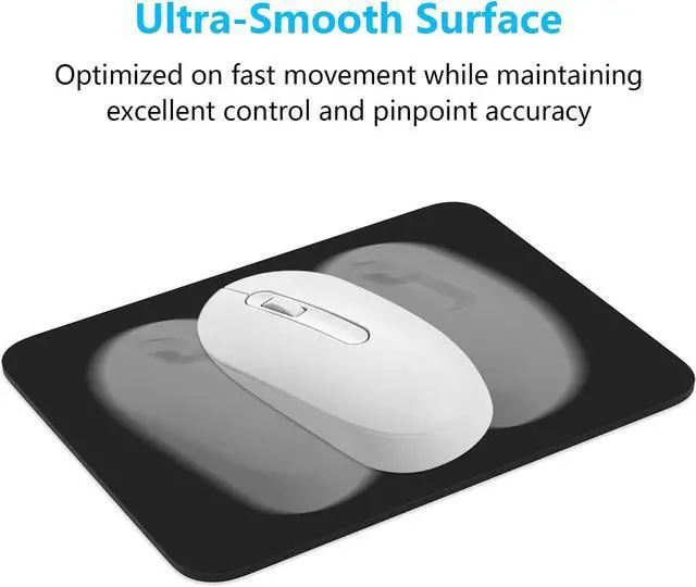 Alt view image 5 of 7 - Small Mouse Pad 6 x 8 Inch Thick Rubber Premium-Textured Non-Slip Portable & Washable Mini Mouse Mat for Women Men Wireless Laptops Keyboard Tray Gaming Work Computer Office Travel Black