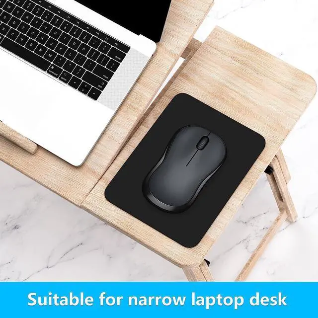 Alt view image 3 of 7 - Small Mouse Pad 6 x 8 Inch Thick Rubber Premium-Textured Non-Slip Portable & Washable Mini Mouse Mat for Women Men Wireless Laptops Keyboard Tray Gaming Work Computer Office Travel Black
