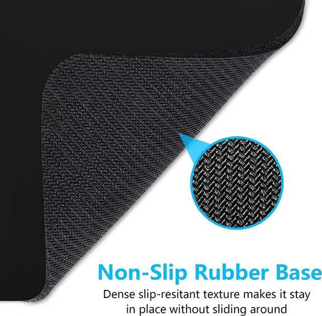 Alt view image 6 of 7 - Small Mouse Pad 6 x 8 Inch Thick Rubber Premium-Textured Non-Slip Portable & Washable Mini Mouse Mat for Women Men Wireless Laptops Keyboard Tray Gaming Work Computer Office Travel Black