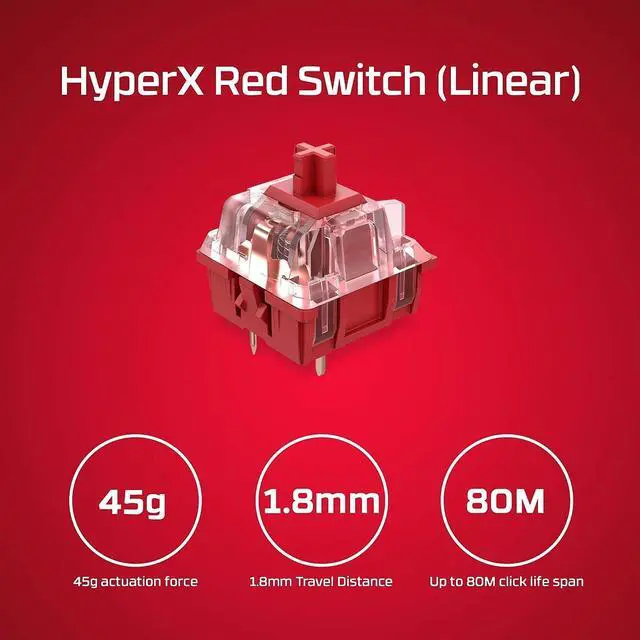 Alt view image 11 of 16 - HyperX Alloy Origins 60 RGB Mechanical Gaming Keyboard - Red Switches