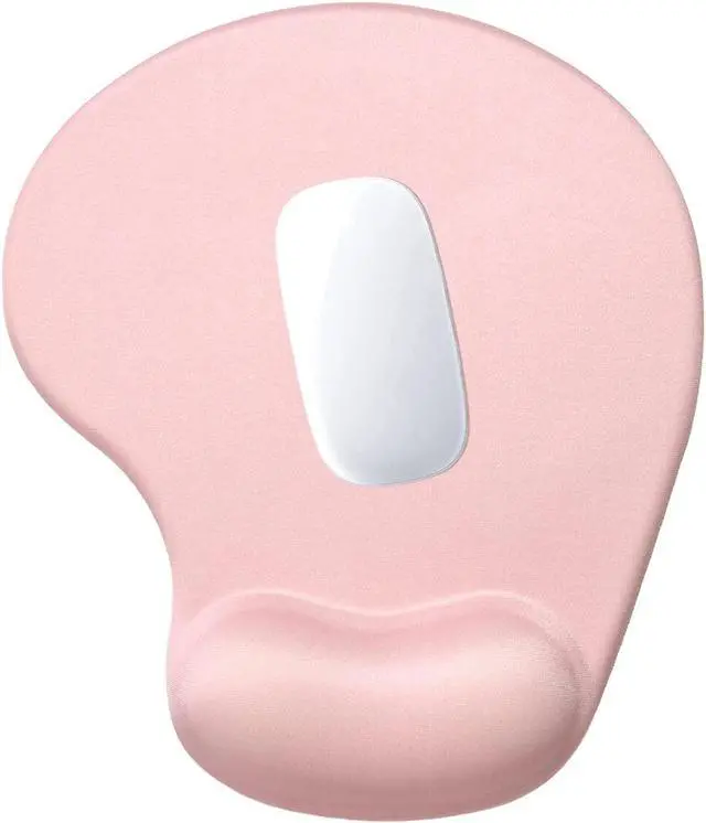 Main image of Ergonomic Mouse Pad with Wrist Rest Support Gel Mouse Pads with Non-Slip PU Base Pain Relief Memory Foam Mousepad for Laptop PC Cute Office Supplies Desk Decro Accessories Pink