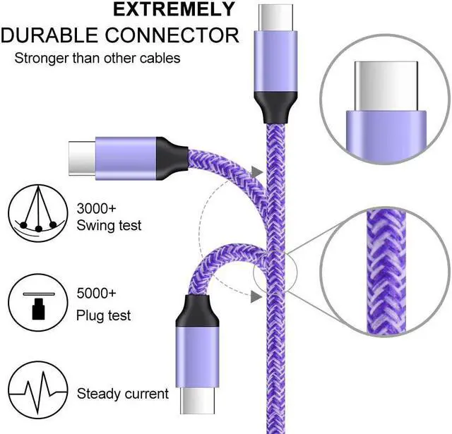 Alt view image 3 of 7 - Type C Charger Fast Charger Block Wall Plug Android USB C Cord C Charger Cable Fast Charging for Samsung Galaxy S23 S22 S21 Ultra/S21 Plus/S21/S20/S20 FE/S10/S9/A10e/A32/A71/Note 20 10 9 Moto G8/G7