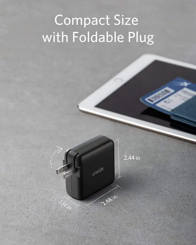 Alt view image 6 of 7 - iPhone Charger USB-C, Anker 40W 2-Port PIQ 3.0, PowerPort III Duo Type C Foldable Fast Charger, Power Delivery for iPhone 13/13 Mini/13 Pro/13 Pro Max/12/11, Galaxy, Pixel, iPad/iPad Mini, and More