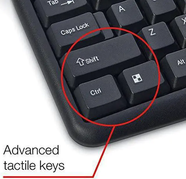 Alt view image 4 of 6 - Slimline Corded USB Keyboard and Mouse-Black