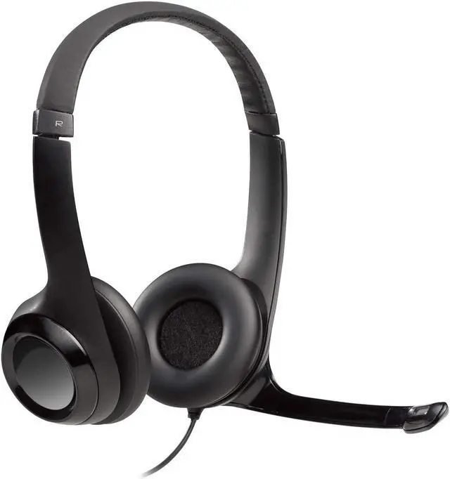 Main image of H390 Wired Headset for PC/Laptop Stereo Headphones with Noise Cancelling Microphone USB In-Line Controls Works with Chromebook - Black