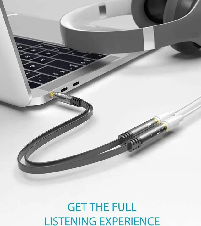 Alt view image 7 of 7 - Headphone Splitter 3.5mm Mic Audio Splitter Headset Splitter Cable for Gaming Headset with Separate Audio Microphone Jacks (Not for 2 Headphones)