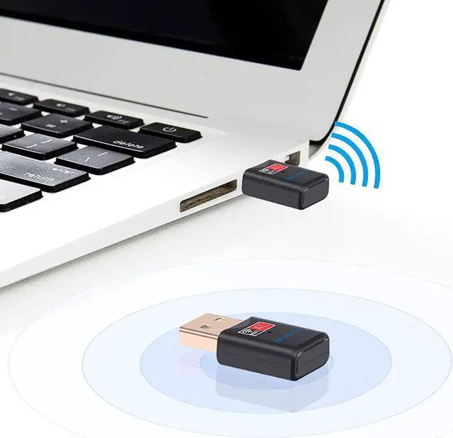 Alt view image 6 of 7 - Blueshadow USB WiFi Adapter - Dual Band 2.4G/5G Mini Wi-fi ac Wireless Network Card Dongle with High Gain Antenna for Desktop Laptop PC Support Windows XP Vista/7/8/8.1/10 (USB WiFi 600Mbps)