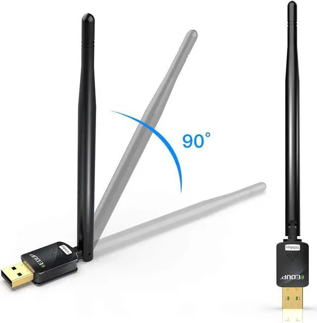 Alt view image 2 of 7 - EDUP USB WiFi Adapter for PC, Wireless Network Adapter for Desktop- Dongle High Gain 6dBi Antenna Support Desktop Laptop Compatible with Windows 10/8/7/XP/VISTA, MAC 10.6-10.11