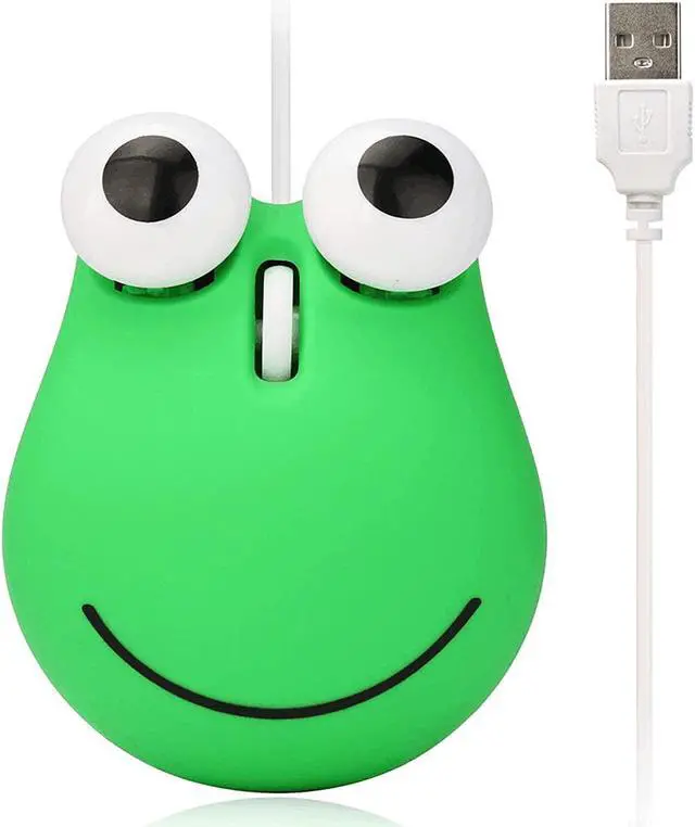 Main image of Cute Wired Frog Mouse for Kids,Wired Frog Laptop Mouse, Computer Mouse Wired for Kid and Adult Mini Cute Lovely Animal Frog Mouse for Laptop, Desktop Computer (Green)