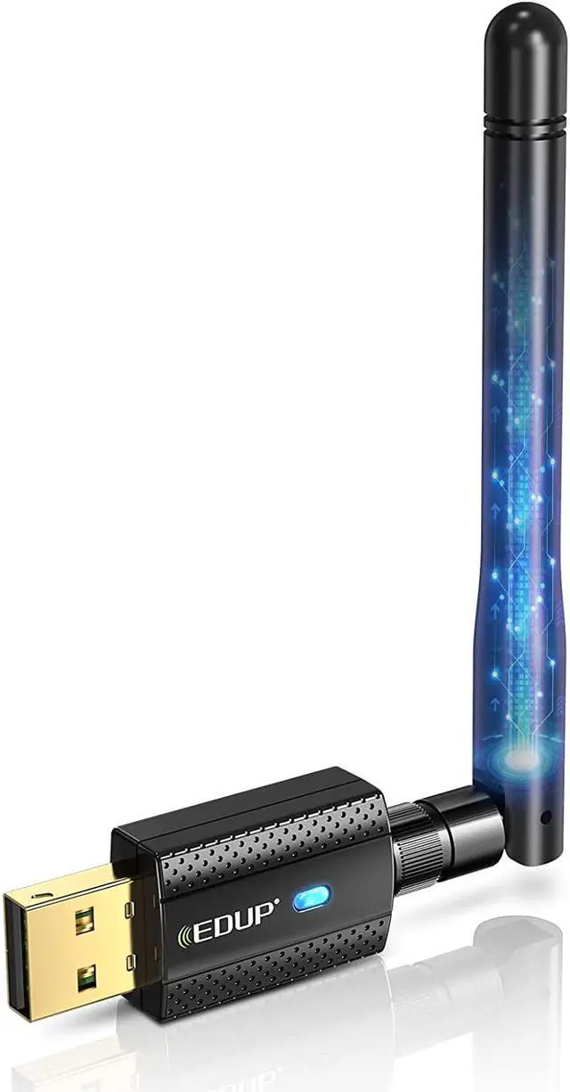 Main image of 600Mbps Bluetooth 4.2 USB WiFi Adapter, Dual Band 2.4Ghz / 5.8Ghz USB Wireless Adapter with 2DBI Antenna, USB WiFi Dongle for Desktop/Computer, Support Win Vista/XP/7/8.1/10/MacOS 10.6~10.15.3