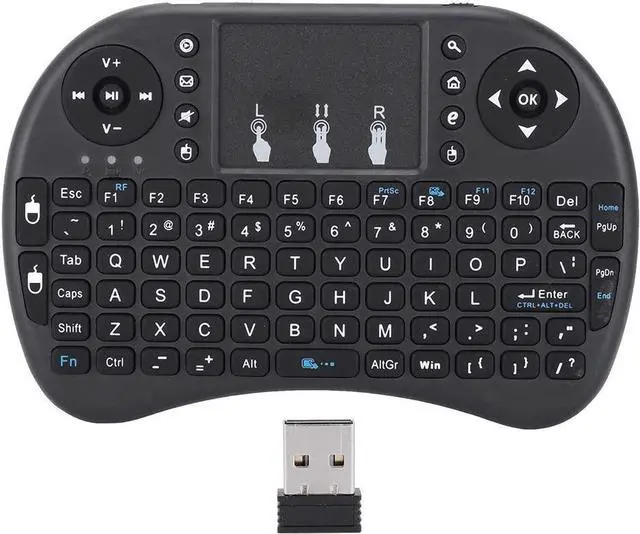 Main image of Mini Wireless Keyboard with Touchpad, Portable 2.4Ghz Wireless Handheld Keyboard Flying Mouse Wireless Keyboard for Home Multimedia for PC, Laptop, Smart TV, Windows, TV Box, etc
