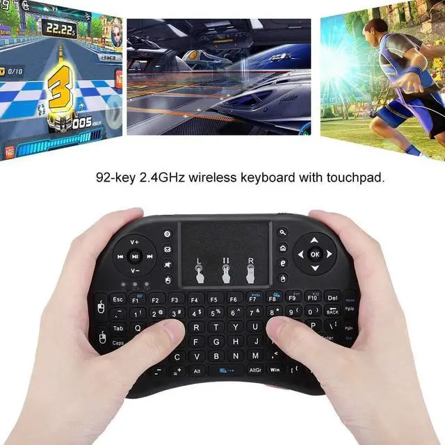 Alt view image 3 of 7 - Mini Wireless Keyboard with Touchpad, Portable 2.4Ghz Wireless Handheld Keyboard Flying Mouse Wireless Keyboard for Home Multimedia for PC, Laptop, Smart TV, Windows, TV Box, etc