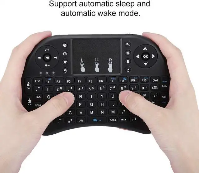 Alt view image 5 of 7 - Mini Wireless Keyboard with Touchpad, Portable 2.4Ghz Wireless Handheld Keyboard Flying Mouse Wireless Keyboard for Home Multimedia for PC, Laptop, Smart TV, Windows, TV Box, etc
