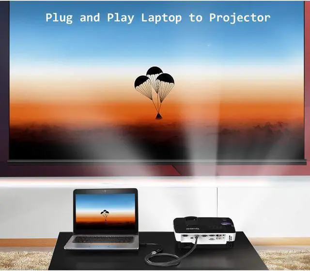 Alt view image 2 of 7 - HDMI to DisplayPort Cable - 6ft DP Laptop Desktop PC 4k Connector Display Port Extended Mirror Monitor TV Projector Video Adapter for Chromebook Asus Lenovo HP Dell Computers