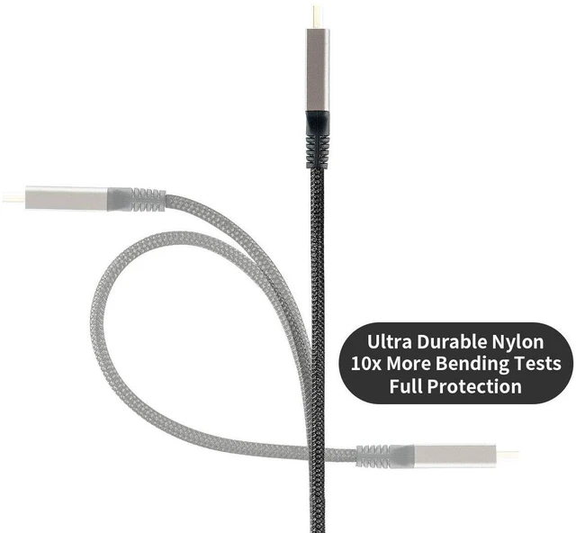 Alt view image 6 of 7 - DisplayPort to HDMI Cable, XOUPFORE, Nylon Braided Uni-Directional 4K UHD HD High-Speed DP to HDMI Cable, Compatible with DisplayPort Computer Laptop, 6.6 ft, Dark Grey