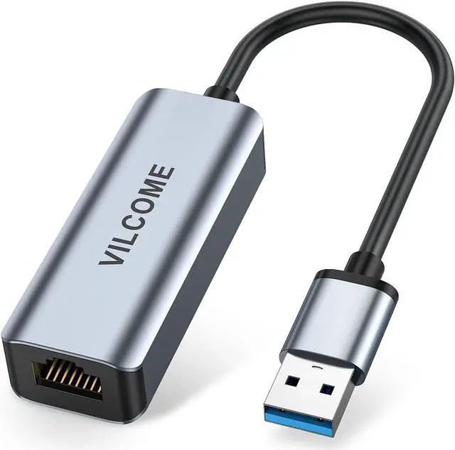 Main image of Vilcome USB 3.0 to 100/1000 Gigabit Ethernet LAN Network Adapter, Driver Free RJ45 Internet Adapter Compatible with MacBook Surface Pro Laptop PC