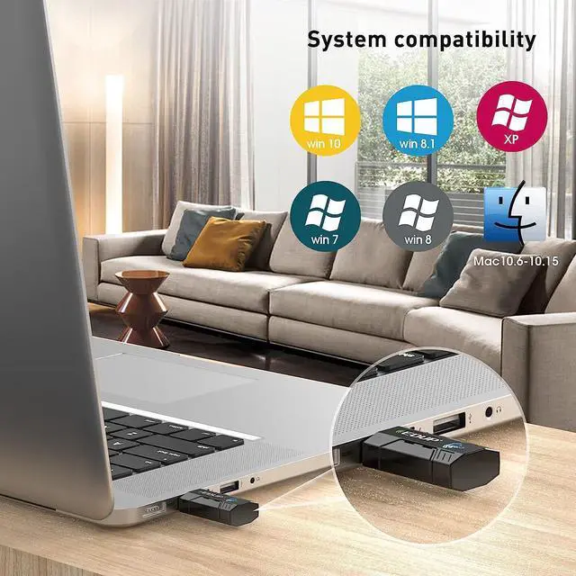 Alt view image 5 of 7 - EDUP AC 1300Mbps USB WiFi Adapter for PC USB 3.0 Wireless Dongle, 5Ghz /2.4Ghz Dual Band 802.11ac Network Adapter for Desktop Laptop,Built-in Antenna Supports Windows 10/8/7/XP/Vista/Mac10.6~10.15