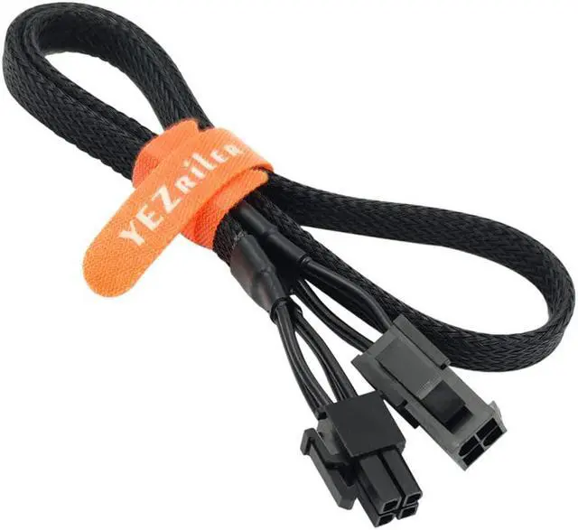 Main image of (2-Pack) YEZriler ATX 4 Pin Extension Cable, Motherboard CPU 4pin Male to Female Adapter Sleeved for Power Supply PSUs 20.8-inch (53cm)