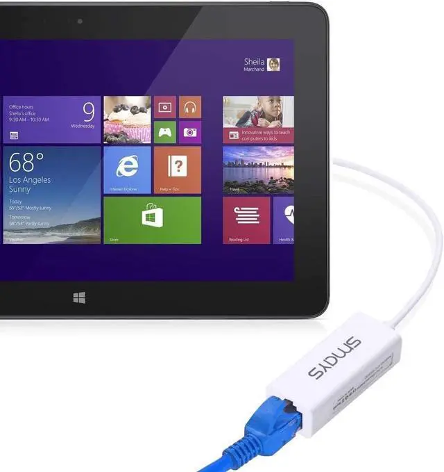 Alt view image 4 of 6 - Micro USB to Ethernet Adapter for Android Tablet Computer, Nexus Player, Dell Venue - Wired LAN Connection