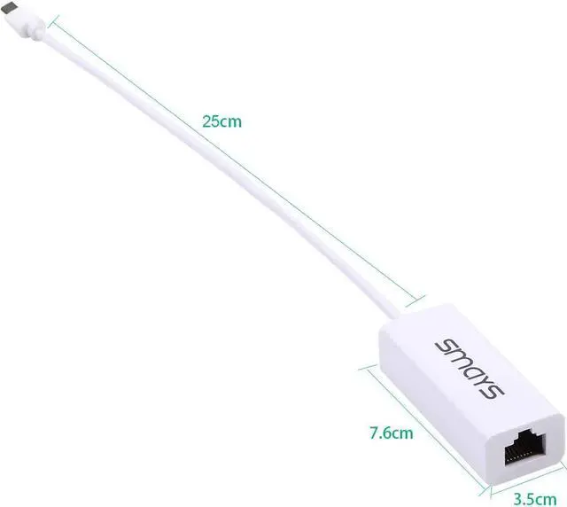 Alt view image 5 of 6 - Micro USB to Ethernet Adapter for Android Tablet Computer, Nexus Player, Dell Venue - Wired LAN Connection
